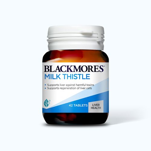 Viên uống Blackmores Milk Thistle Bổ gan, hỗ trợ quá trình phục hồi tế bào gan (Lọ 42 viên)