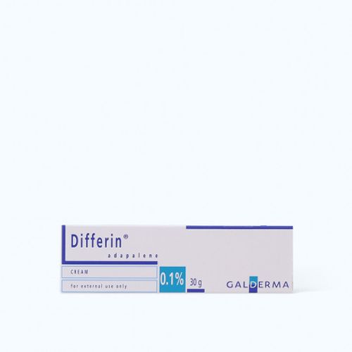 Thuốc dùng ngoài Differin 0.1% điều trị mụn trứng cá (tuýp 30g)