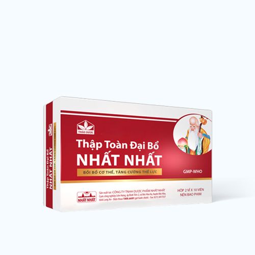 Viên nén Thập toàn đại bổ Nhất Nhất bồi bổ cơ thể, tăng cường thể lực (2 vỉ x 10 viên)