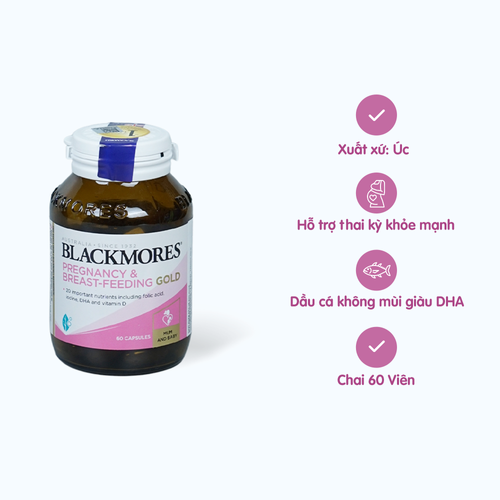 Viên uống cho bà bầu Blackmores Pregnancy & Breast Feeding Gold cung cấp vitamin  (60 viên)