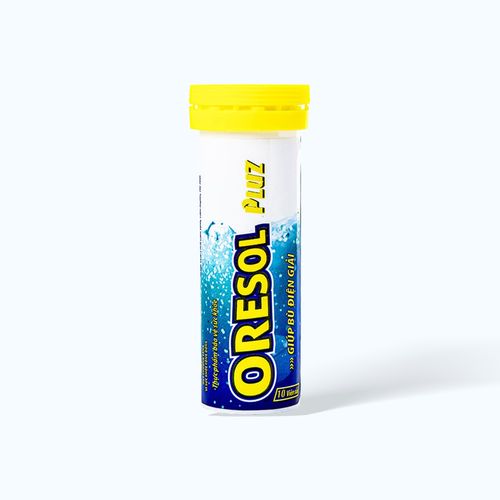 Viên sủi ORESOL Hadiphar bổ sung điện giải (Hộp 10 tuýp x 10 viên)