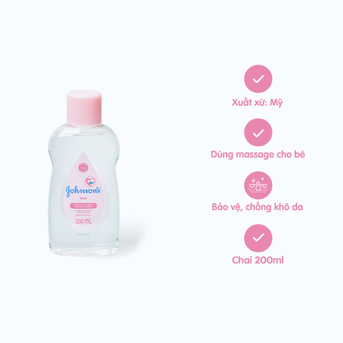 Dầu Mát-Xa Và Dưỡng Ẩm JOHNSON BABY OIL (200ml)