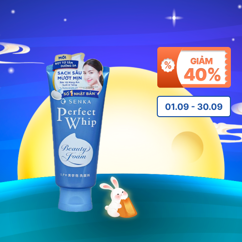 Sữa Rửa Mặt SENKA Perfect Whip Facial Foam Wash Tạo Bọt Chiết Xuất Tơ Tằm Trắng (Tuýp 120g)