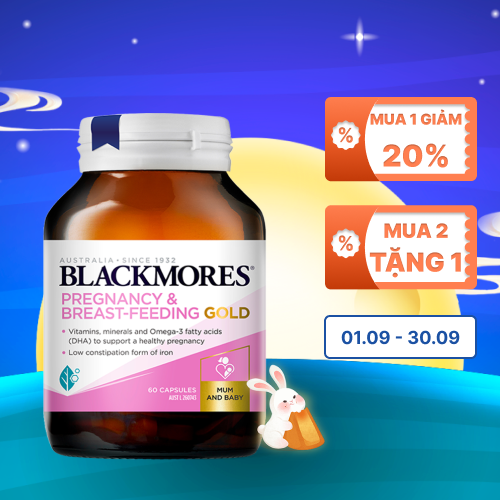 Viên uống cho bà bầu Blackmores Pregnancy & Breast Feeding Gold cung cấp vitamin  (60 viên)