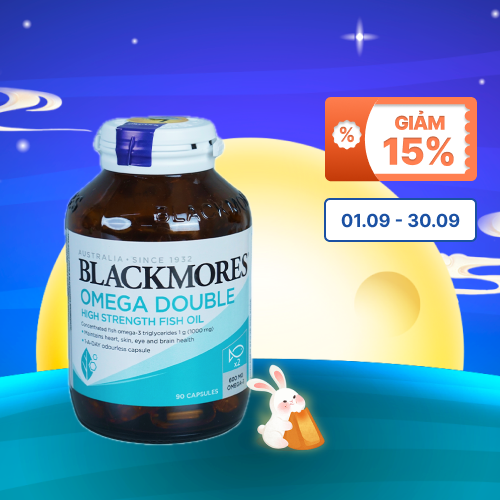 Viên uống Blackmores Omega Double High Strength Fish Oil bổ sung dầu cá (Chai 90 viên)