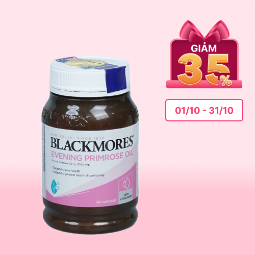 Tinh dầu hoa anh thảo Blackmores Evening Primrose Oil hỗ trợ nội tiết tố nữ (Chai 190 viên)