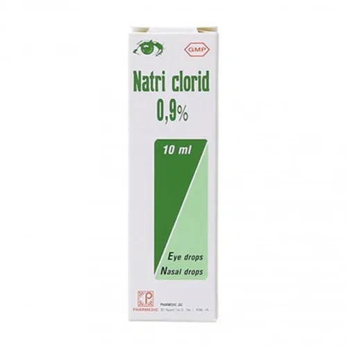 Nước muối Natri Clorid 0.9% Pharmedic khô mắt, rửa mắt, sinh mũi (chai 10ml)