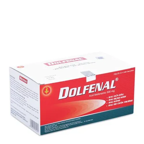 Viên nén Dolfenal 500nmg giảm đau, kháng viêm đau khớp, đau răng, đau đầu (25 vỉ x 4 viên)