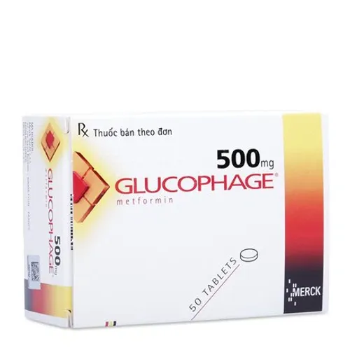 Viên nén Glucophage 500mg điều trị đái tháo đường  (5 vỉ x 10 viên)