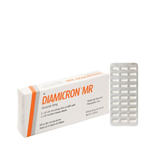 Viên giải phóng có kiểm soát Diamicron MR 30mg điều trị đái tháo đường type 2 (2 vỉ x 30 viên)