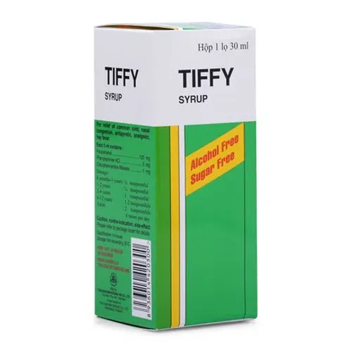 Siro thuốc Tiffy Siro trị các triệu chứng ho cảm thông thường (chai 30ml)
