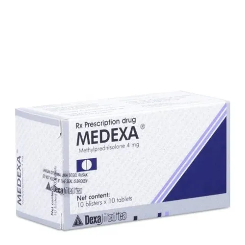 Viên nén Medexa 4mg kháng viêm, điều trị viêm thấp khớp, chống dị ứng (10 vỉ x 10 viên)