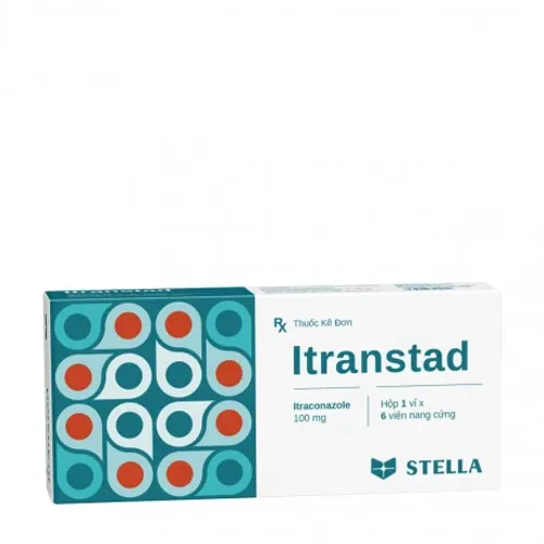 Viên nang Itranstad Stella điều trị các bệnh nhiễm nấm (1 vỉ x 6 viên)