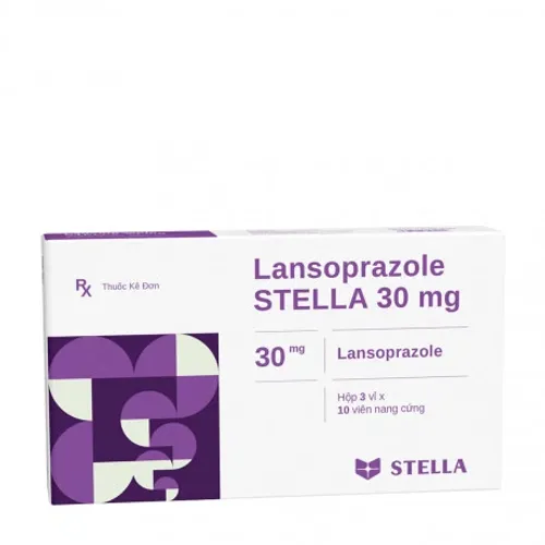 Viên nang Lansoprazol STELLA 30mg trị viêm loét dạ dày tá tràng (3 vỉ x 10 viên)