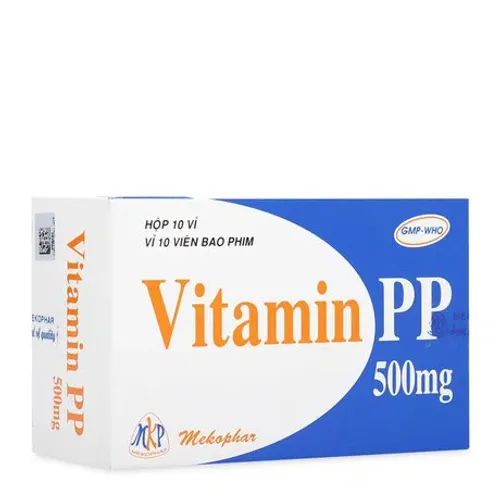 Viên nén Vitamin PP 500mg điều trị bệnh pellagra (10 vỉ x 10 Viên)