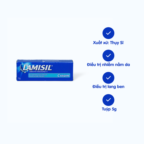 Thuốc dùng ngoài Lamisil 1% điều trị nấm da (tuýp 5g)