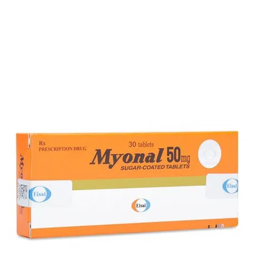 Viên nén bao đường Myonal 50mg cải thiện các triệu chứng tăng trương lực cơ (3 vỉ x 10 viên)