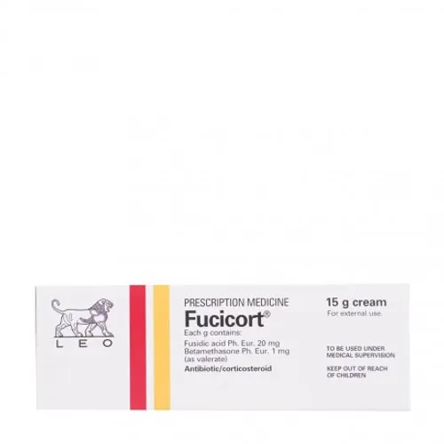 Thuốc dùng ngoài Fucicort điều trị viêm da nhiễm khuẩn hoặc có thể bị nhiễm khuẩn (tuýp 15g)