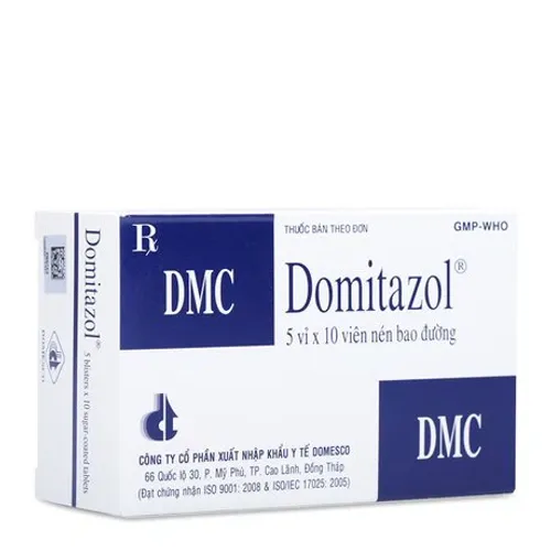 Viên bao đường Domitazol Domesco hỗ trợ điều trị nhiễm trùng đường tiết niệu dưới (5 vỉ x 10 viên)