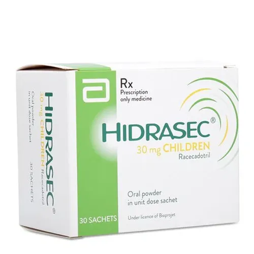 Thuốc cốm Hidrasec Children 30mg trị tiêu chảy cấp ở trẻ trên 3 tháng và trẻ em (hộp 30 gói)