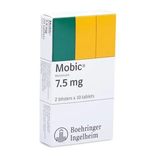 Viên nén Mobic 7.5mg kháng viêm, giảm đau cơ xương khớp, viêm khớp dạng thấp (2 vỉ x 10 viên)