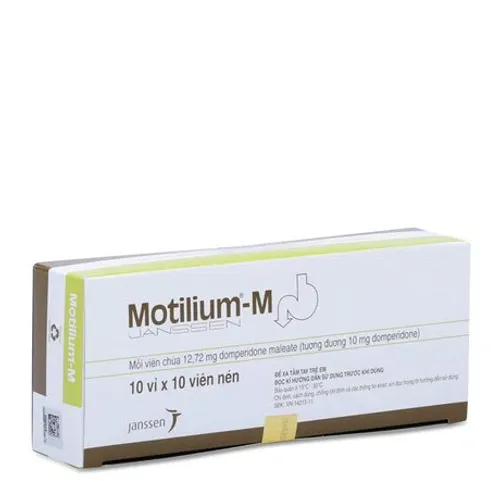 Viên nén Motilium-M 10Mg điều trị triệu chứng nôn và buồn nôn (10 vỉ x 10 viên)