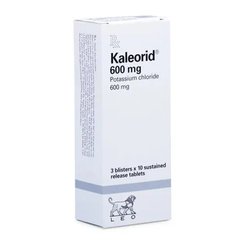 Viên giải phóng có kiểm soát Kaleorid 600mg điều trị phòng ngừa giảm kali-huyết (3 vỉ x 10 viên)