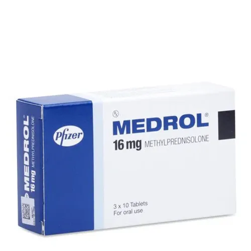 Viên nén Medrol 16mg kháng viêm, điều trị viêm thấp khớp, chống dị ứng (3 vỉ x 10 viên)