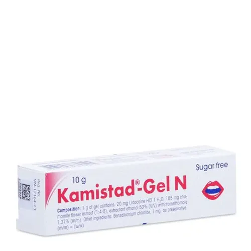 Gel Kamistad - Gel N trị viêm, đau ở niêm mạc miệng và môi (tuýp 10g)