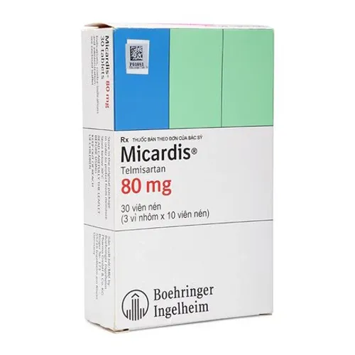 Viên nén Micardis 80mg điều trị tăng huyết áp (3 vỉ x 10 viên)