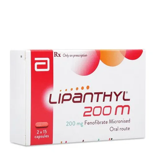 Viên nang cứng Lipanthyl 200mg Abbott điều trị tăng cholesterol máu, giảm mỡ máu (2 vỉ x 15 viên)