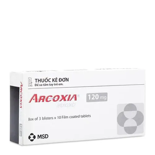 Viên nén Arcoxia 120mg điều trị viêm và giảm các cơn đau khớp, đau cấp (3 vỉ x10 viên)