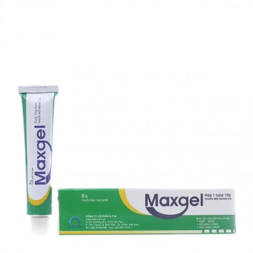 Thuốc dùng ngoài Maxgel trị nhiễm khuẩn, nhiễm nấm, viêm da (tuýp 10g)