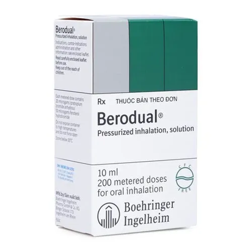 Dung dịch xịt khí dung Berodual MDI điều trị bệnh tắc nghẽn đường hô hấp mạn tính (hộp 200 liều)