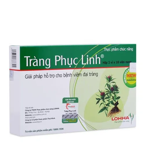 Viên uống Thái Minh Tràng Phục Linh hỗ trợ giảm viêm đại tràng cấp và mạn tính (2 vỉ x 10 viên)