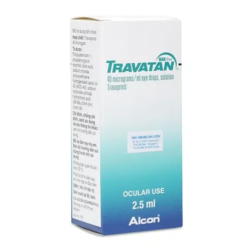 Dung dịch nhỏ mắt Travatan 40mcg/ml làm giảm nhãn áp (chai 2.5ml)