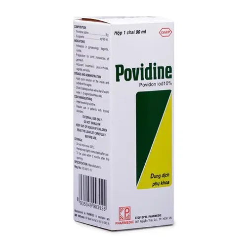 Povidine Povidon Iod 10% (Hộp 1 chai x 90ml)