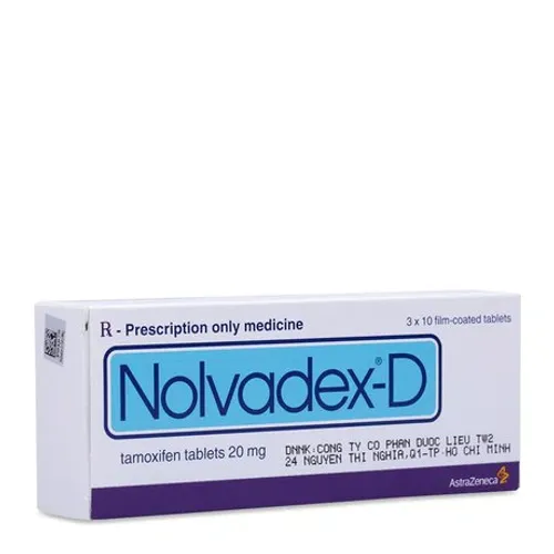 Viên nén Nolvadex-D 20mg điều trị ung thư vú (3 vỉ x 10 viên)