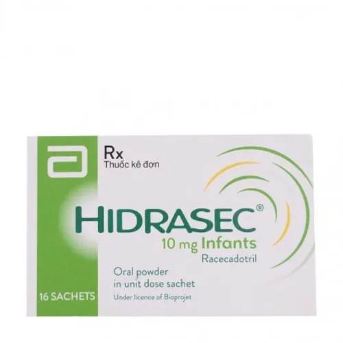 Thuốc cốm Hidrasec Infants 10mg trị tiêu chảy cấp ở trẻ trên 3 tháng và trẻ em (hộp 16 gói)