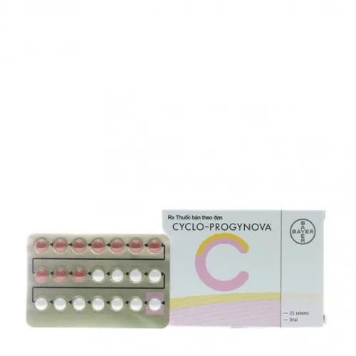 Viên nén bao đường Cyclo Progynova 2mg điều trị các chứng bệnh thiếu estrogen (hộp 21 viên)