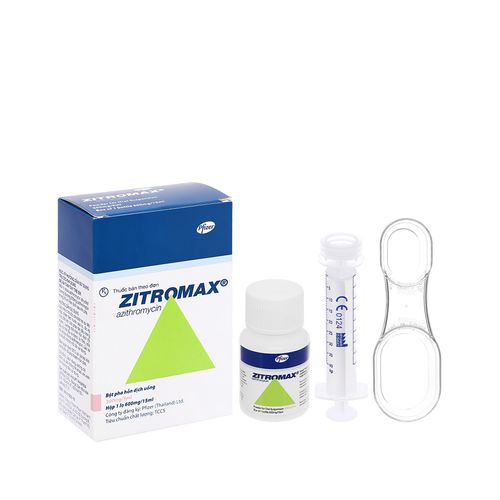 Bột pha uống Zitromax 200mg/5ml điều trị nhiễm khuẩn đường hô hấp (chai 15ml)