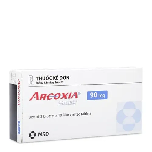 Viên nén Arcoxia 90mg điều trị viêm và giảm các cơn đau cơ xương khớp (3 vỉ x 10 viên)