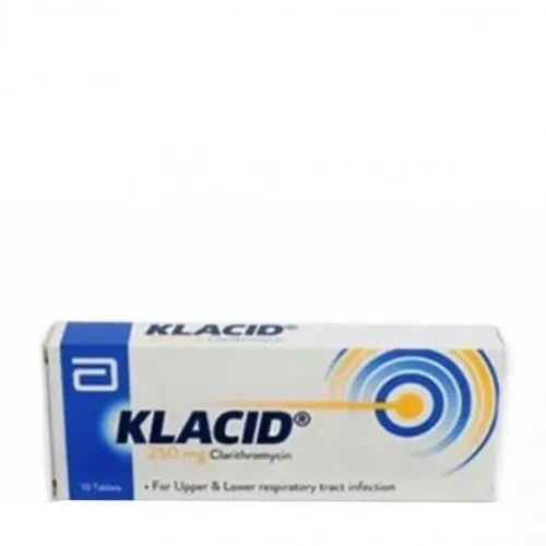 Viên nén Klacid 250mg điều trị nhiễm khuẩn đường hô hấp (1 vỉ x 10 viên)