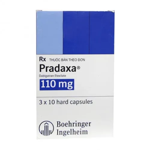 Viên nang Pradaxa 110mg phòng ngừa tai biến, đột quỵ, trị huyết khối tĩnh mạch sâu (3 vỉ x 10 viên)