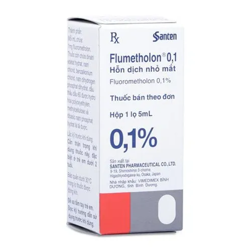 Hỗn dịch nhỏ mắt Flumetholon 0.1% trị viêm bờ mi, viêm kết mạc, viêm giác mạc (chai 5ml)