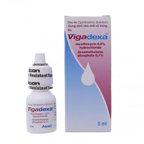 Thuốc nhỏ mắt Vigadexa điều trị nhiễm khuẩn ở mắt (chai 5ml)
