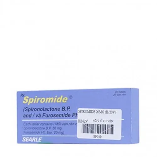 Viên nén Spiromide giảm phù, lợi tiểu, hạ huyết áp (2 vỉ x 10 viên)