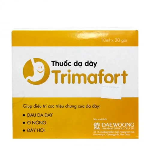 Hỗn dịch uống Trimafort giảm các triệu chứng do tăng acid dạ dày, đầy hơi (20 gói x 10ml)
