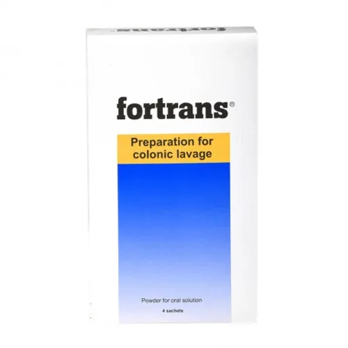 Bột pha uống Fortrans làm sạch đại tràng trước nội soi, phẫu thuật (gói 73,69g)