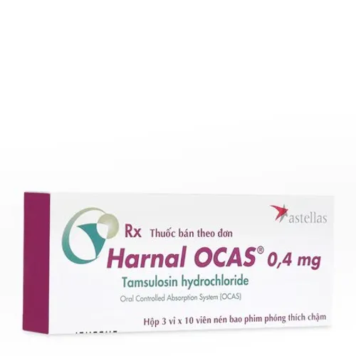 Viên giải phóng có kiểm soát Harnal Ocas 0.4mg trị triệu chứng của đường tiểu dưới (3 vỉ x 10 viên)